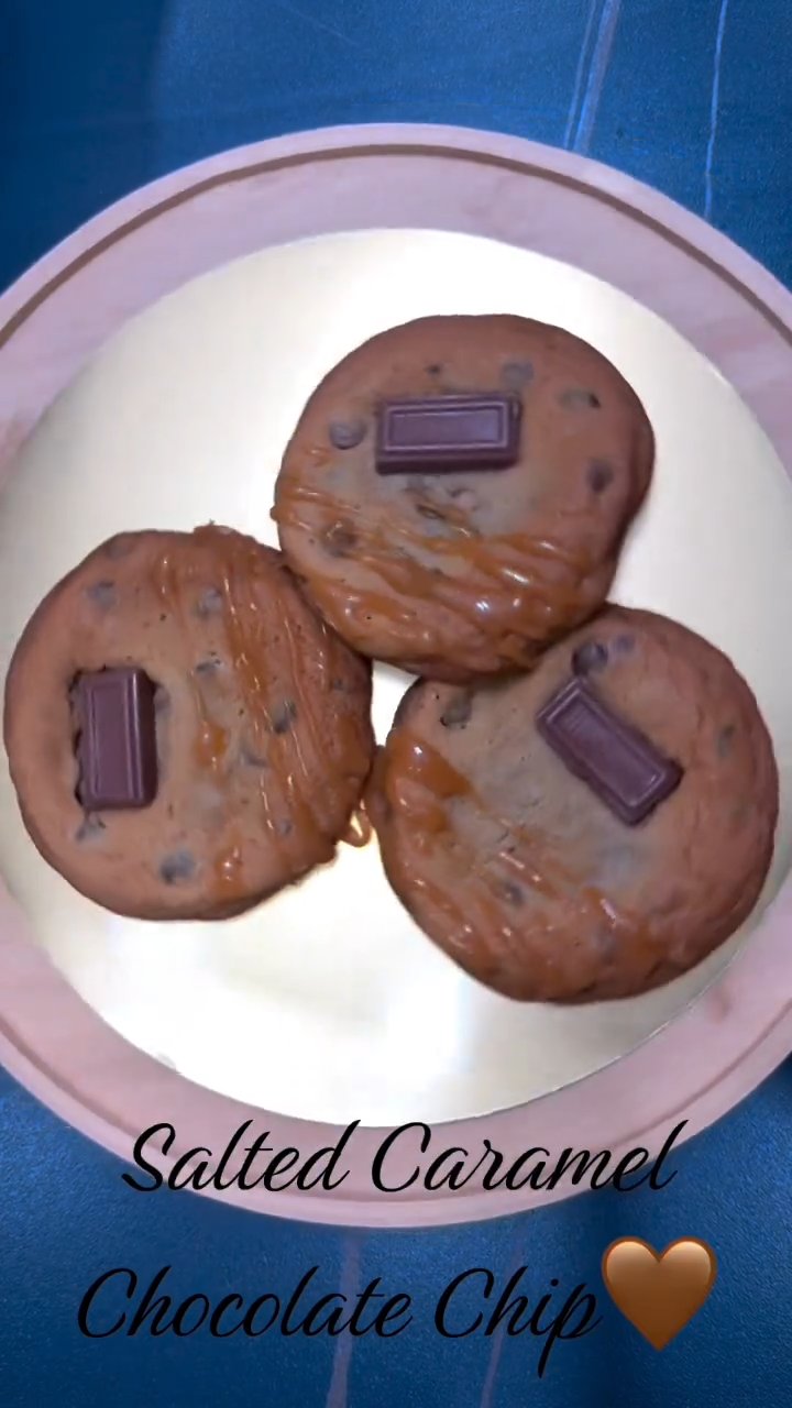 Salted caramel chocolate chip cookies